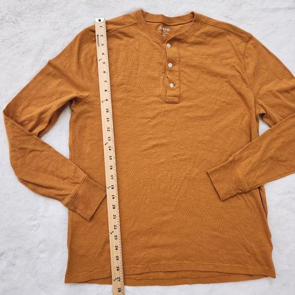 J. Crew Mustard Henley Shirt - Picture 2 of 8